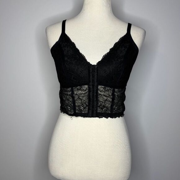 Colsie- Black Corset Style Lace Bra - Picture 1 of 4